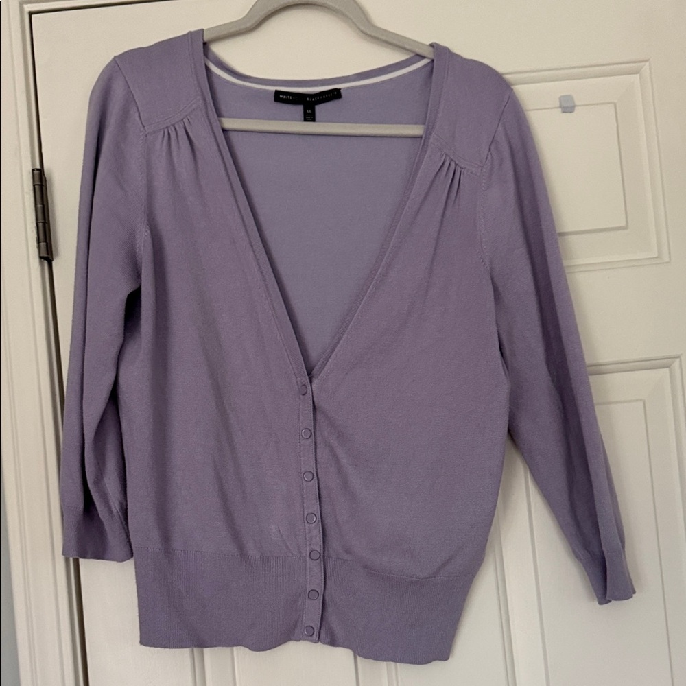 White House Black Market Lavender Cardigan